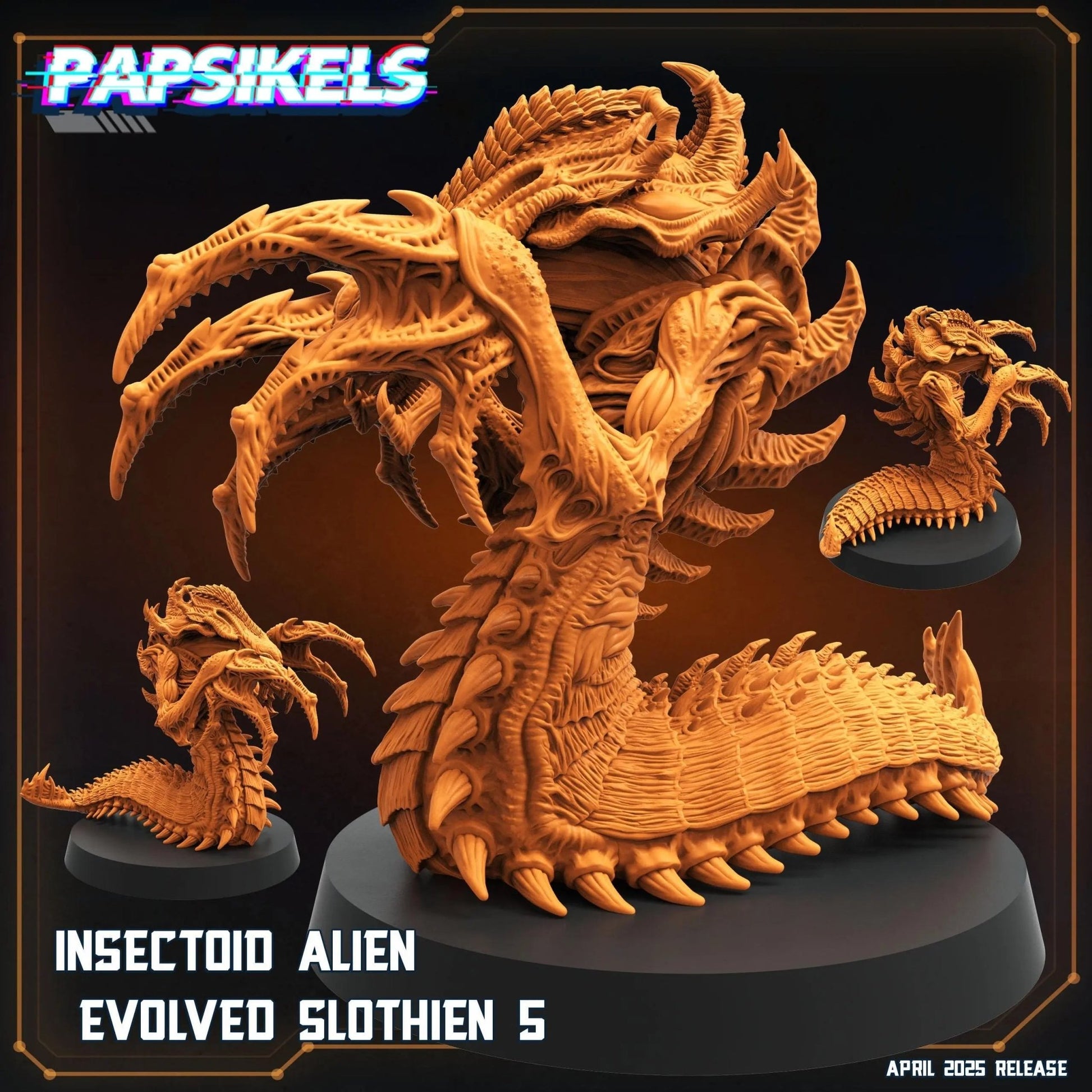 Insectoid Alien Evolved Slothien by Papsikels Miniature, 32mm Heroic Scale, War Gaming, Proxy for Alien, Aliens vs Humans, Sci - fi - DelsBricks Toys & CollectiblesResin Printed MiniatureDelsBricks Toys & CollectiblesMega Diamonds & Schwartzreiter Mini Forge