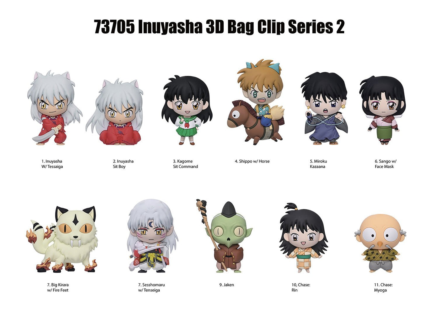 Inuyasha 25th Anniversary 3D Foam Bag Clip – Series 2 Blind Box - DelsBricks Toys & CollectiblesKeychainDelsBricks Toys & CollectiblesSuper Anime Store