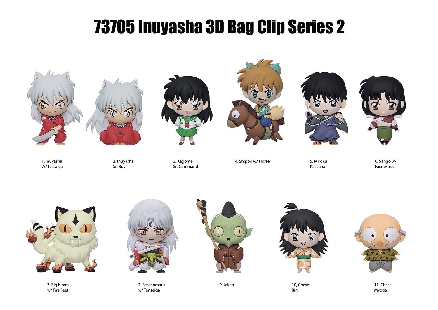 Inuyasha 25th Anniversary 3D Foam Bag Clip – Series 2 Blind Box - DelsBricks Toys & CollectiblesKeychainDelsBricks Toys & CollectiblesSuper Anime Store