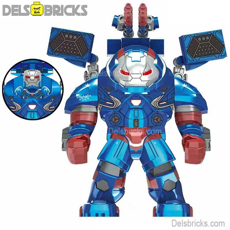 Iron Patriot Hulk buster Suit Big figure Lego Marvel Custom Minifigures - DelsBricks MinifiguresMinifiguresDelsBricks MinifiguresDelsbricks