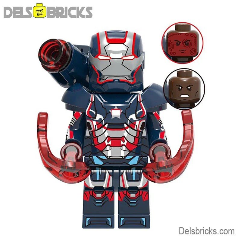 Iron Patriot James Rhodes Lego Minifigures Custom Toys 1 - DelsBricks MinifiguresMinifiguresDelsBricks MinifiguresDelsbricks