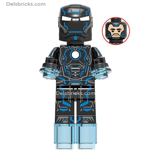 Iron Man Neon Tech Black Suit Minifigures Delsbricks   