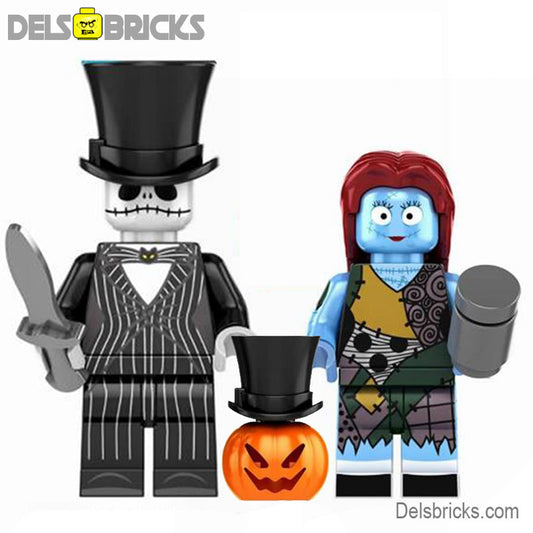 Jack Skellington & Sally Nightmare Before Christmas Lego Minifigures Custom Toys 1