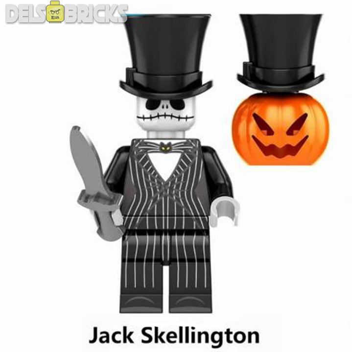 Jack Skellington Nightmare Before Christmas Lego Horror Minifigures Delsbricks.com   