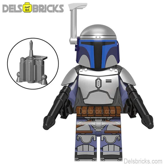 Jango Fett Mandalorian Star Wars Lego Minifigures Custom Toys - DelsBricks MinifiguresLego Star Wars MinifiguresDelsBricks MinifiguresDelsbricks.com