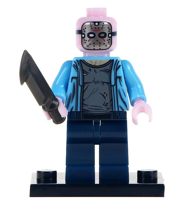 Jason Voorhees Friday The 13th Blue NES Lego Minifigures Custom Horror Toys 5 - DelsBricks MinifiguresLego Horror MinifiguresDelsBricks MinifiguresDelsbricks.com