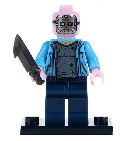 Jason Voorhees Friday The 13th Blue NES Lego Minifigures Custom Horror Toys 5 - DelsBricks MinifiguresLego Horror MinifiguresDelsBricks MinifiguresDelsbricks.com