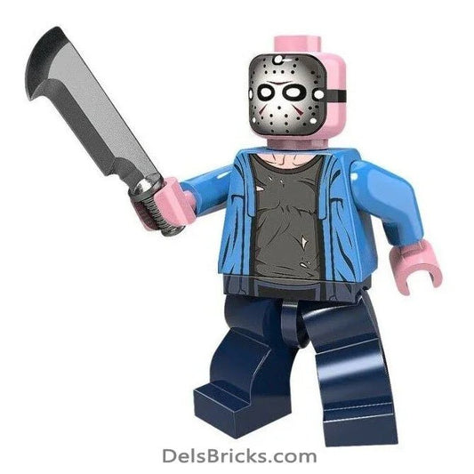 Jason Voorhees Friday The 13th Blue NES Lego Minifigures Custom Horror Toys 5 - DelsBricks MinifiguresLego Horror MinifiguresDelsBricks MinifiguresDelsbricks.com