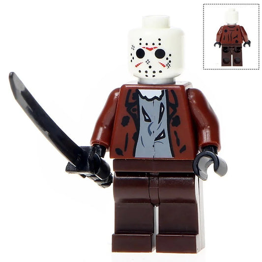 Jason Voorhees Friday The 13th Classic Version Lego Minifigures Custom Horror Toys 3 - DelsBricks MinifiguresLego Horror MinifiguresDelsBricks MinifiguresDelsbricks.com