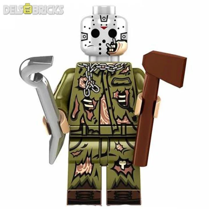 Jason Voorhees Friday The 13th Lego Minifigures Custom Horror Toys 2 - DelsBricks MinifiguresLego Horror MinifiguresDelsBricks MinifiguresDelsbricks.com