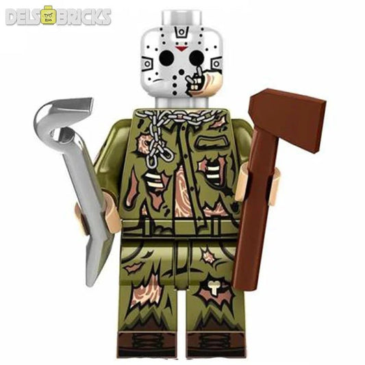 Jason Voorhees Friday The 13th Lego Minifigures Custom Horror Toys 2 - DelsBricks MinifiguresLego Horror MinifiguresDelsBricks MinifiguresDelsbricks.com
