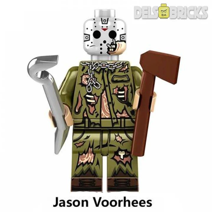 Jason Voorhees Friday The 13th Lego Minifigures Custom Horror Toys 2 - DelsBricks MinifiguresLego Horror MinifiguresDelsBricks MinifiguresDelsbricks.com