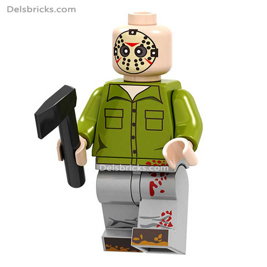 Jason Voorhees Friday The 13th - Green Outfit Lego Horror Minifigures Delsbricks.com   
