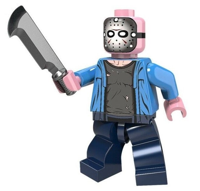 Jason Voorhees Friday The 13th - Blue NES Lego Horror Minifigures Delsbricks.com   