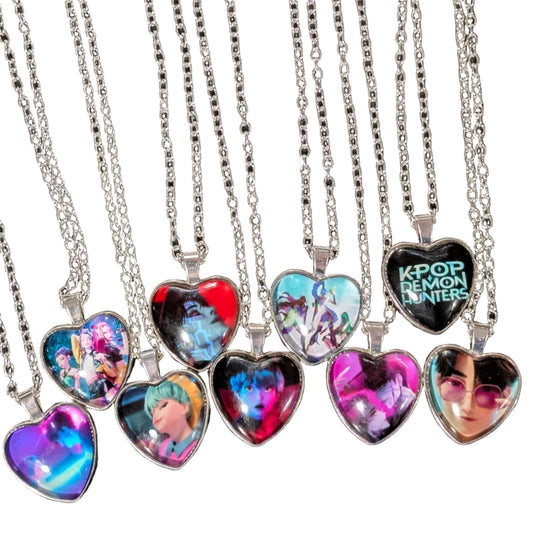 K - POP DEMON HUNTERS Heart Pendant Necklace – Character Art Collection - DelsBricks Toys & CollectiblesDelsBricks Toys & CollectiblesRalphie's Funhouse