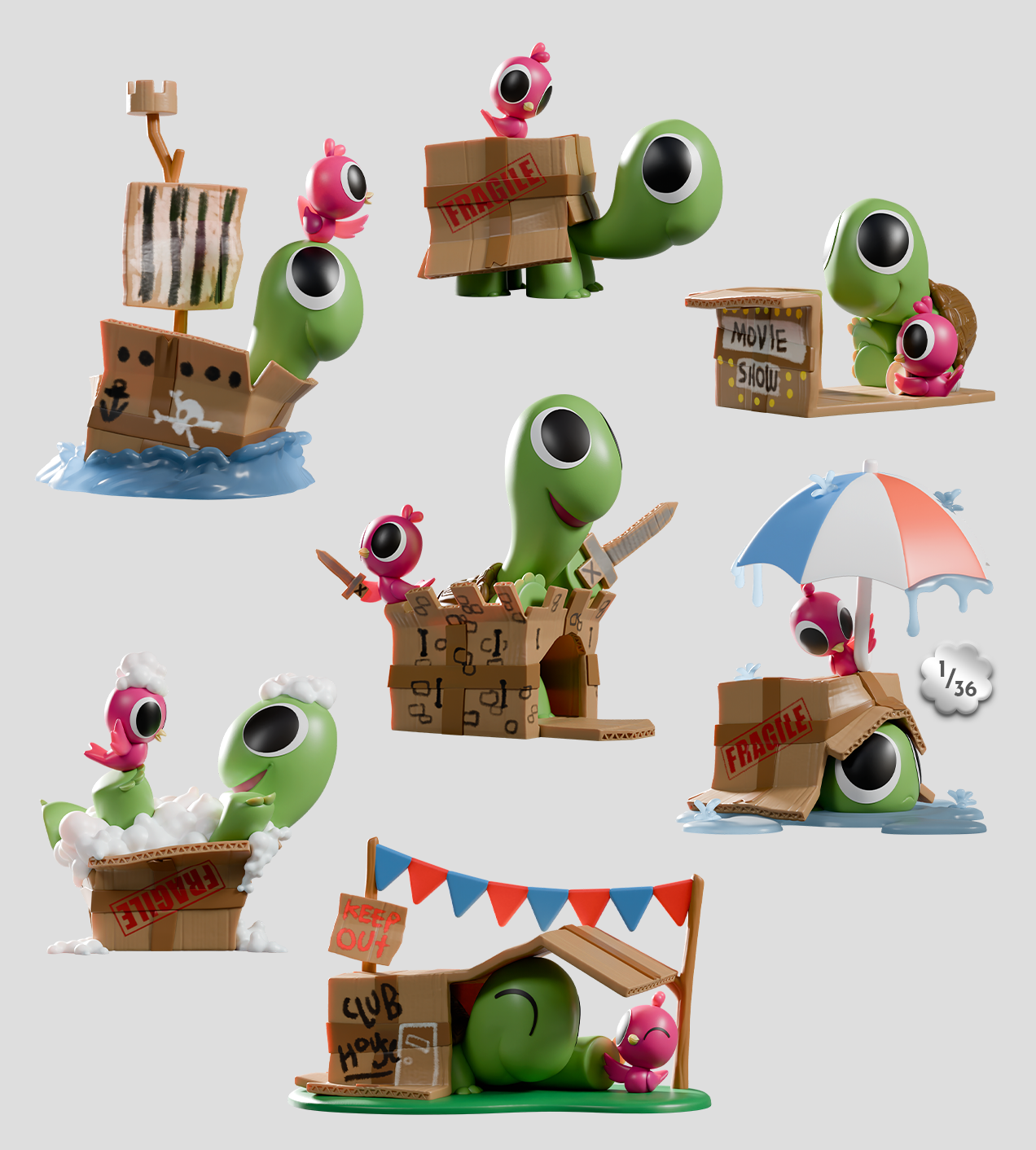 Kaleidos Creative: Box Turtle & Bird Blind Box - DelsBricks Toys & CollectiblesDelsBricks Toys & CollectiblesRalphie's Funhouse