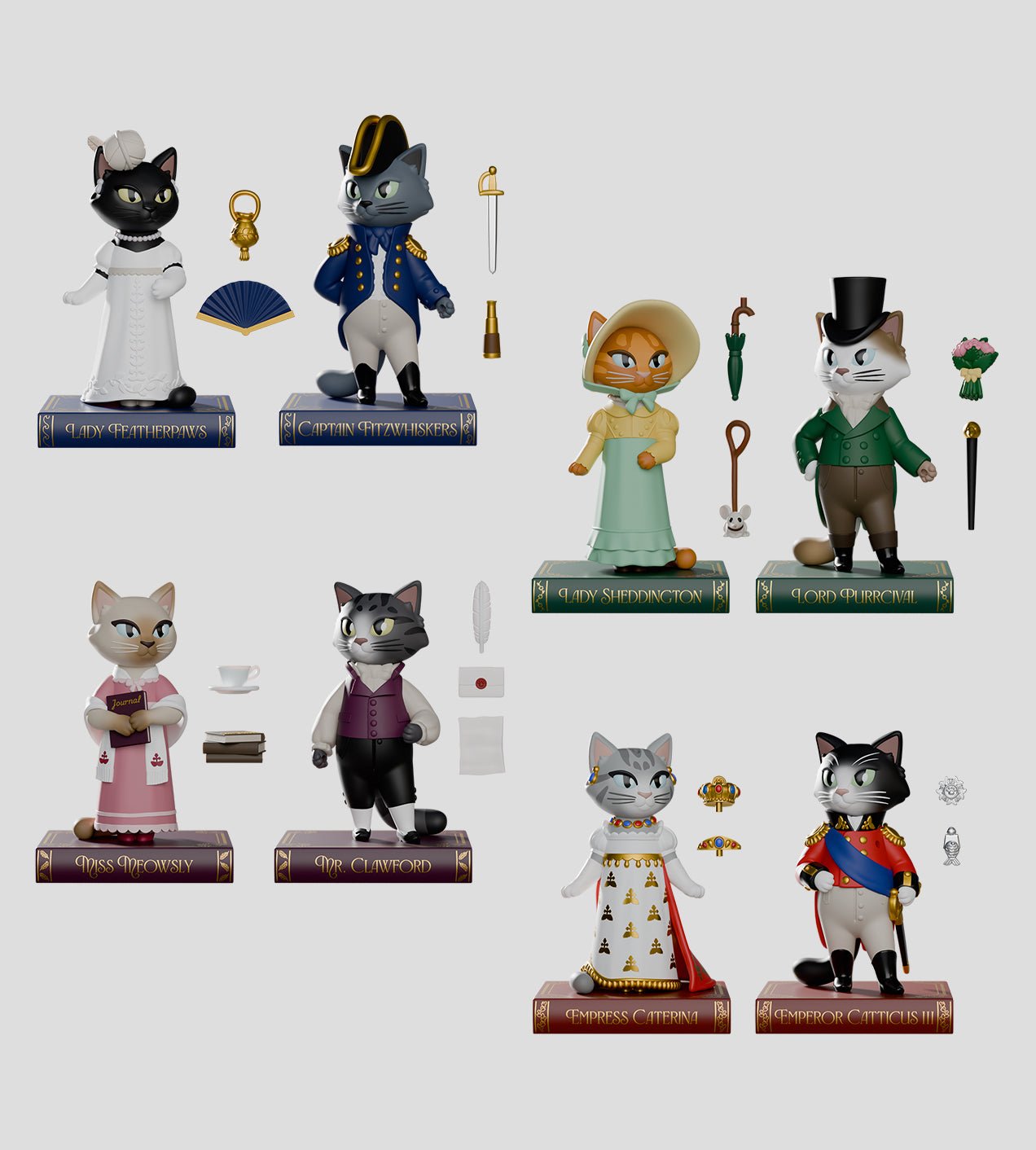 Kaleidos Creative: Regency Cats Blind Box - DelsBricks Toys & CollectiblesDelsBricks Toys & CollectiblesRalphie's Funhouse