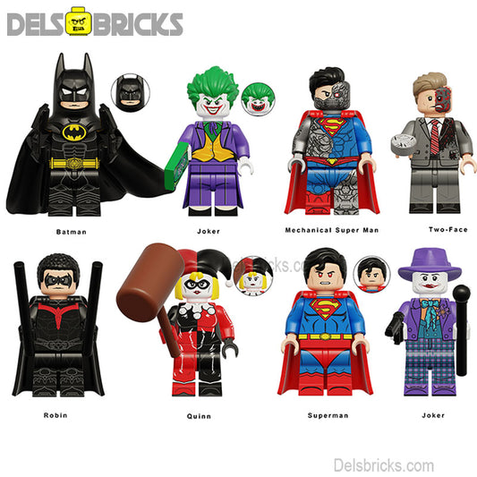DC Superheroes Set of 8 Best New Lego Minifigures custom Toys