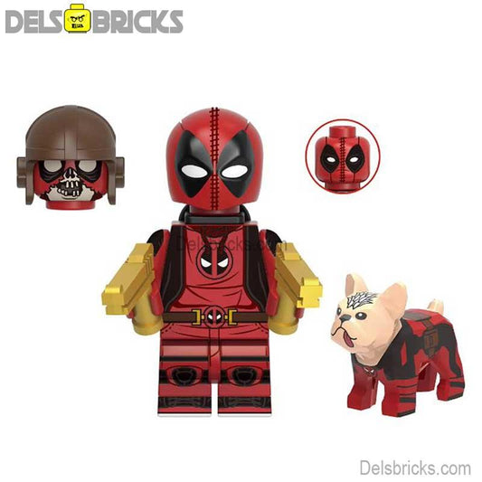 Kidpool & Dogpool from Deadpool & Wolverine Movie Lego Minifigures Custom Toys - DelsBricks MinifiguresMinifiguresDelsBricks MinifiguresDelsbricks
