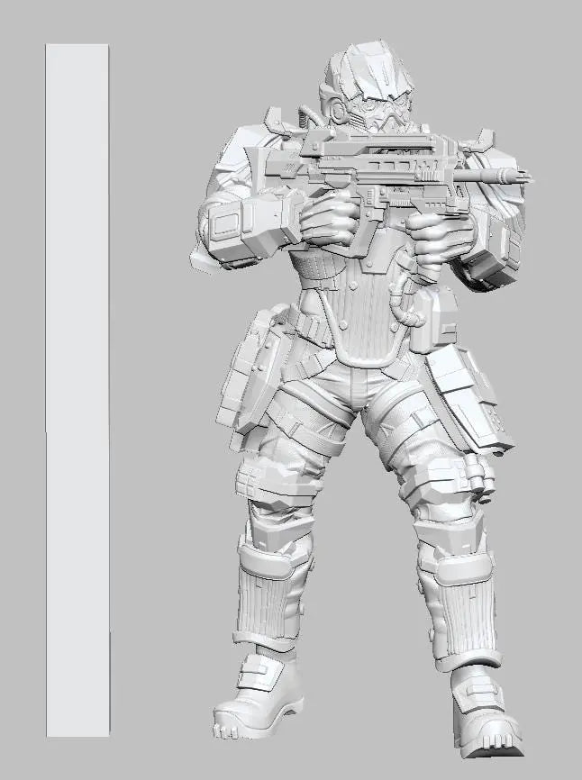 Killzone Assault Trooper by 3DArtGuy 32mm scale, 50mm or 100mm, Miniature War Gaming Figure, gaming, Space, Proxy, Fantasy, Sci - Fi, Trooper - DelsBricks Toys & CollectiblesResin Printed MiniatureDelsBricks Toys & CollectiblesMega Diamonds & Schwartzreiter Mini Forge