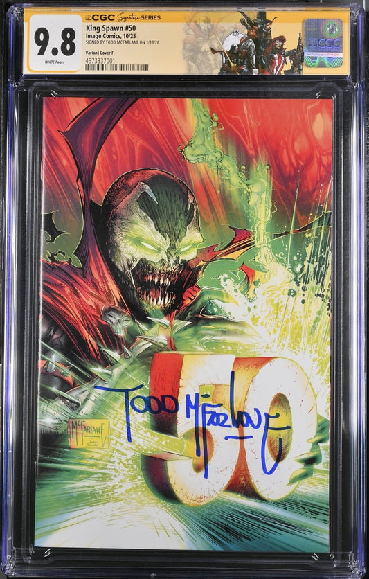 King Spawn 50 1:100 Variant | McFarlane Signed | CGC 9.8 | Custom Label - DelsBricks Toys & CollectiblesCollectibles:Comic Books & Memorabilia:Comics:Comics & Graphic NovelsDelsBricks Toys & Collectibles412 Comics