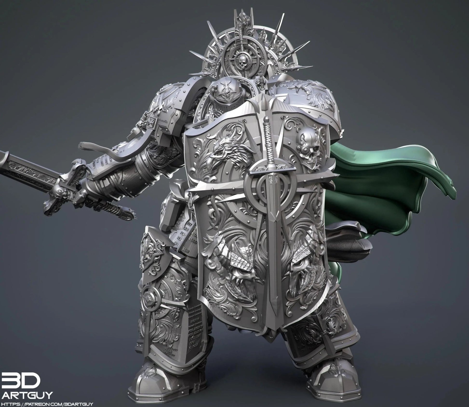 Knight Of Purity by 3DArtGuy 32mm scale, 50mm or 100mm, Miniature War Gaming Figure - DelsBricks Toys & CollectiblesResin Printed MiniatureDelsBricks Toys & CollectiblesMega Diamonds & Schwartzreiter Mini Forge