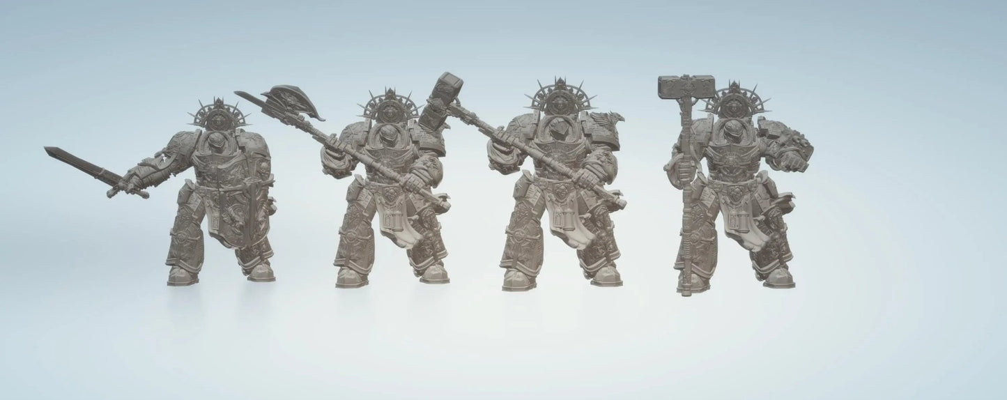 Knight Of Purity by 3DArtGuy 32mm scale, 50mm or 100mm, Miniature War Gaming Figure - DelsBricks Toys & CollectiblesResin Printed MiniatureDelsBricks Toys & CollectiblesMega Diamonds & Schwartzreiter Mini Forge