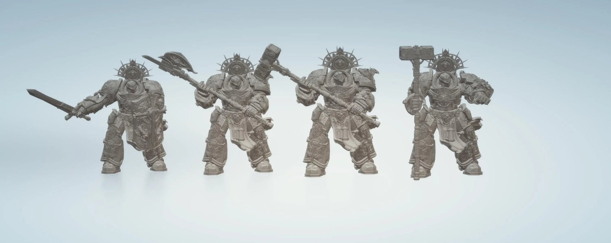 Knight Of Purity by 3DArtGuy 32mm scale, 50mm or 100mm, Miniature War Gaming Figure - DelsBricks Toys & CollectiblesResin Printed MiniatureDelsBricks Toys & CollectiblesMega Diamonds & Schwartzreiter Mini Forge