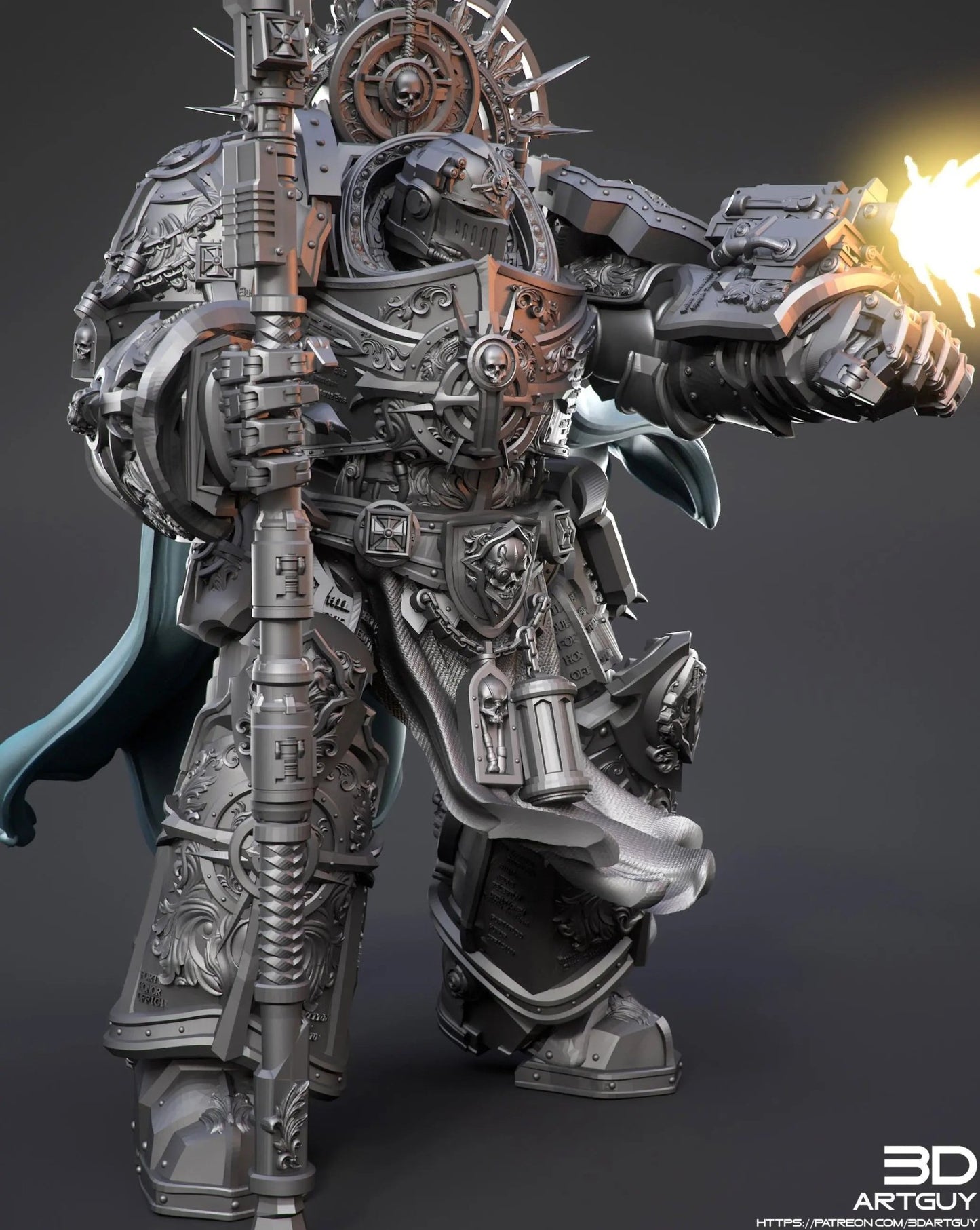 Knight Of Purity by 3DArtGuy 32mm scale, 50mm or 100mm, Miniature War Gaming Figure - DelsBricks Toys & CollectiblesResin Printed MiniatureDelsBricks Toys & CollectiblesMega Diamonds & Schwartzreiter Mini Forge