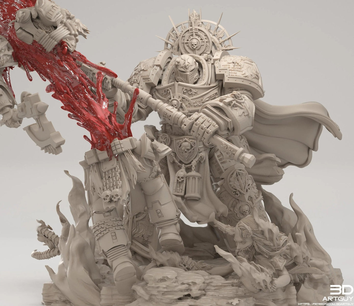 Knight Of Purity by 3DArtGuy 32mm scale, 50mm or 100mm, Miniature War Gaming Figure - DelsBricks Toys & CollectiblesResin Printed MiniatureDelsBricks Toys & CollectiblesMega Diamonds & Schwartzreiter Mini Forge