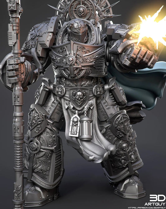 Knight Of Purity by 3DArtGuy 32mm scale, 50mm or 100mm, Miniature War Gaming Figure - DelsBricks Toys & CollectiblesResin Printed MiniatureDelsBricks Toys & CollectiblesMega Diamonds & Schwartzreiter Mini Forge