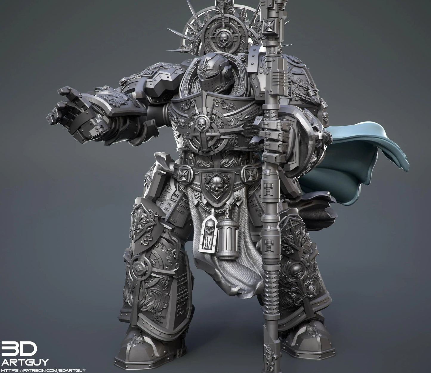 Knight Of Purity by 3DArtGuy 32mm scale, 50mm or 100mm, Miniature War Gaming Figure - DelsBricks Toys & CollectiblesResin Printed MiniatureDelsBricks Toys & CollectiblesMega Diamonds & Schwartzreiter Mini Forge