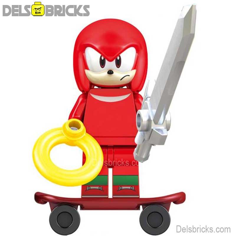 Knuckles from Sonic The Hedgehog Lego Minifigures Custom toys - DelsBricks MinifiguresMinifiguresDelsBricks MinifiguresDelsbricks
