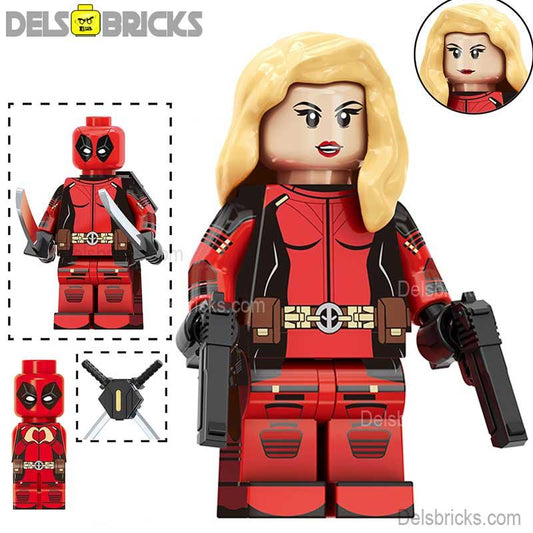 Lady Deadpool from Deadpool & Wolverine Lego Minifigures Custom Toys 1 - DelsBricks MinifiguresMinifiguresDelsBricks MinifiguresDelsbricks