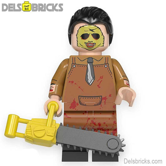 Leatherface Texas Chainsaw massacre Lego Minifigures Custom Horror Toys 1 - DelsBricks MinifiguresLego Horror MinifiguresDelsBricks MinifiguresDelsbricks.com