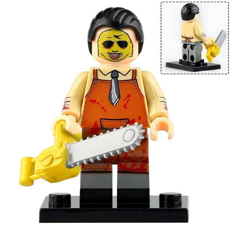 Leatherface Texas Chainsaw massacre Lego Minifigures Custom Horror Toys 1 - DelsBricks MinifiguresLego Horror MinifiguresDelsBricks MinifiguresDelsbricks.com