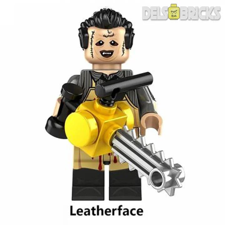 Leatherface Texas Chainsaw massacre Lego Minifigures Custom Horror Toys 2 - DelsBricks MinifiguresLego Horror MinifiguresDelsBricks MinifiguresDelsbricks.com