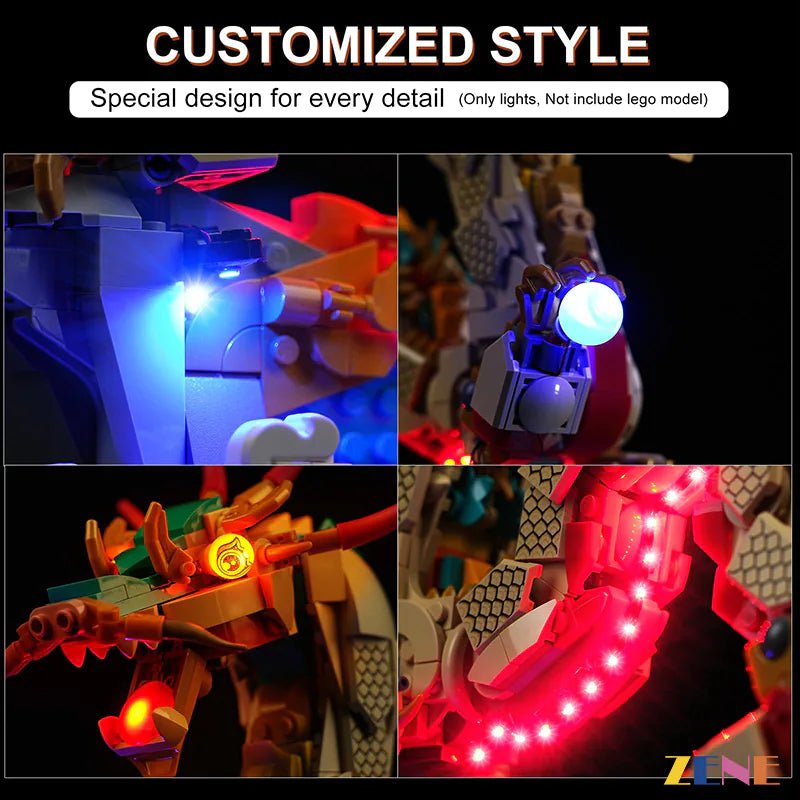 Light Kit for Auspicious Dragon 80112 - DelsBricks Toys & CollectiblesLed Light Kit for LegoDelsBricks Toys & CollectiblesZENE