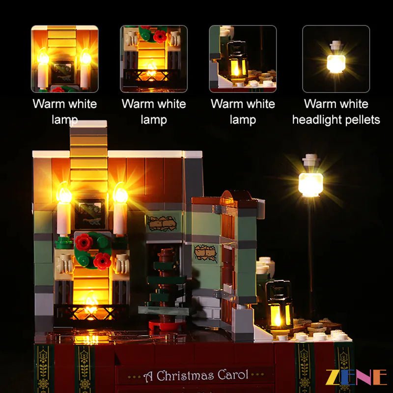 Light Kit for Charles Dickens Tribute 40410 - DelsBricks Toys & CollectiblesLed Light Kit for LegoDelsBricks Toys & CollectiblesZENE