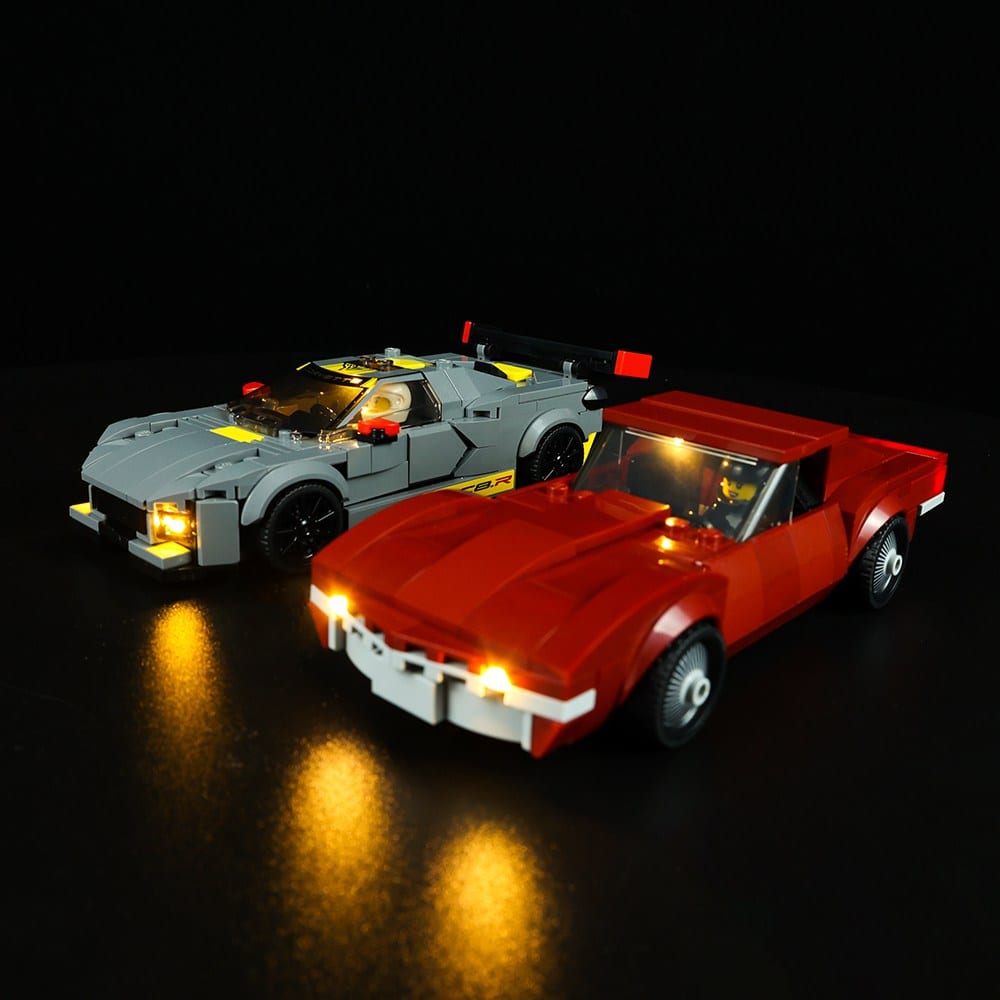 Light Kit for Chevrolet Corvette C8.R Race Car and 1968 Chevrolet Corvette 76903 - DelsBricks Toys & CollectiblesLed Light Kit for LegoDelsBricks Toys & CollectiblesZENE