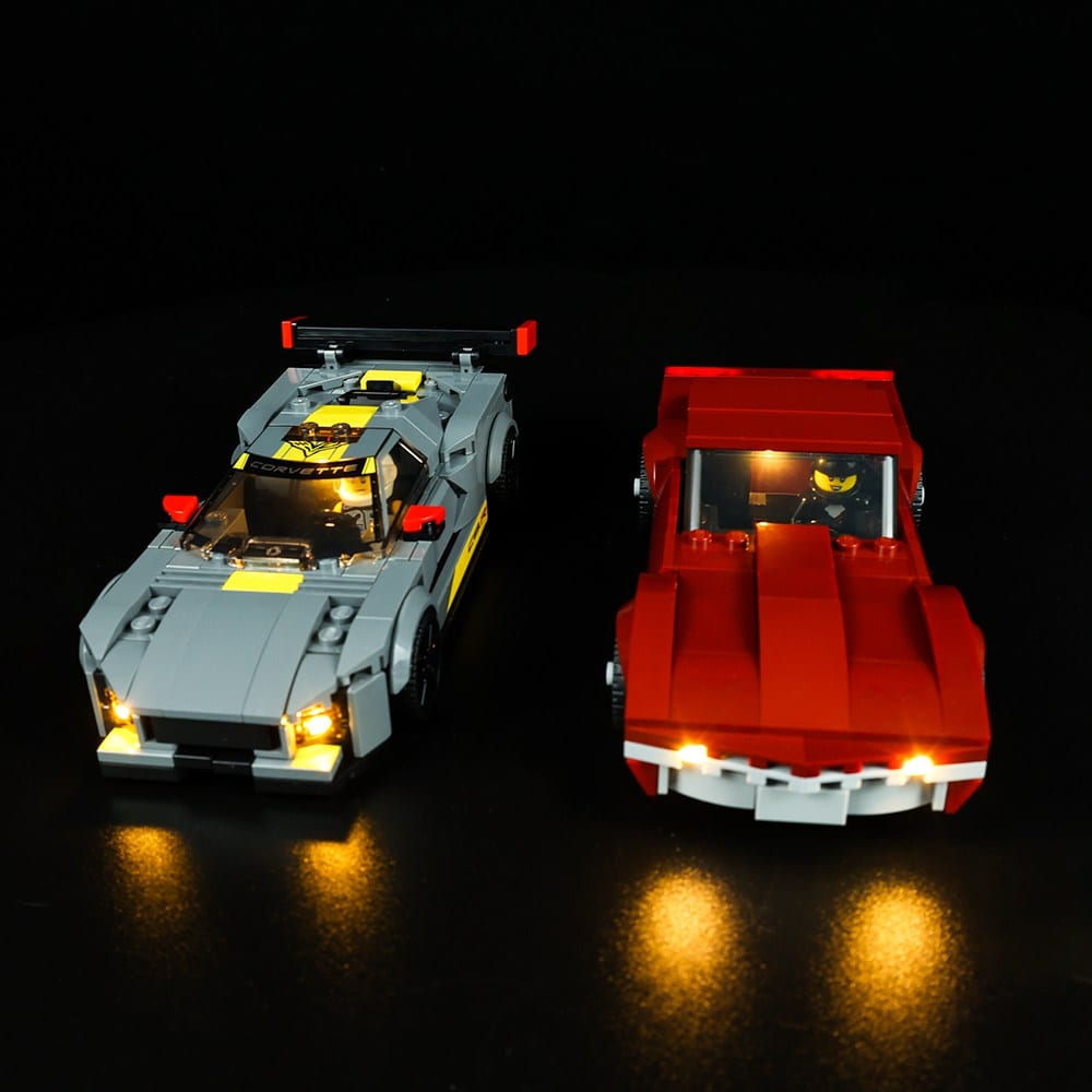Light Kit for Chevrolet Corvette C8.R Race Car and 1968 Chevrolet Corvette 76903 - DelsBricks Toys & CollectiblesLed Light Kit for LegoDelsBricks Toys & CollectiblesZENE