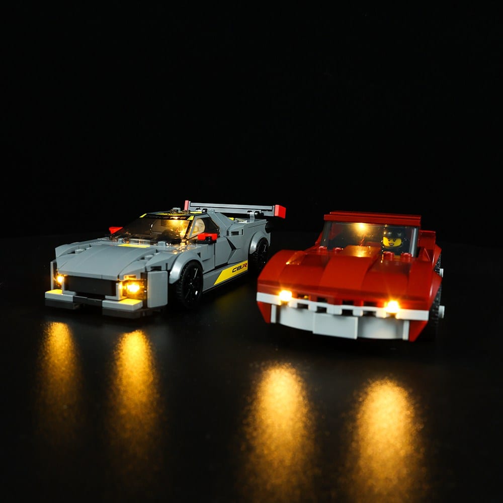 Light Kit for Chevrolet Corvette C8.R Race Car and 1968 Chevrolet Corvette 76903 - DelsBricks Toys & CollectiblesLed Light Kit for LegoDelsBricks Toys & CollectiblesZENE
