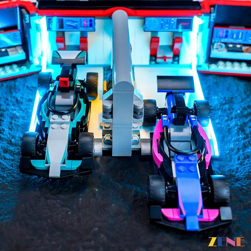 Light Kit for City F1 Garage Mercedes - AMG Alpine Cars 60444 - DelsBricks Toys & CollectiblesLed Light Kit for LegoDelsBricks Toys & CollectiblesZENE