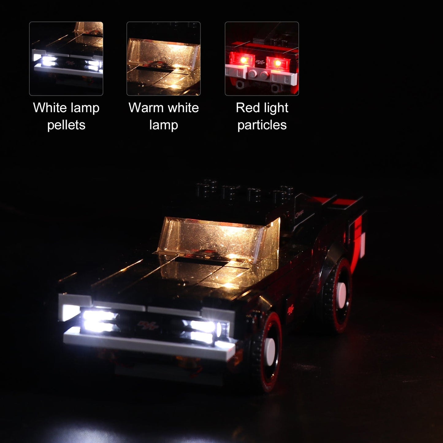 Light Kit for Dodge Challenger SRT Demon Charger R/T 75893 - DelsBricks Toys & CollectiblesLed Light Kit for LegoDelsBricks Toys & CollectiblesZENE
