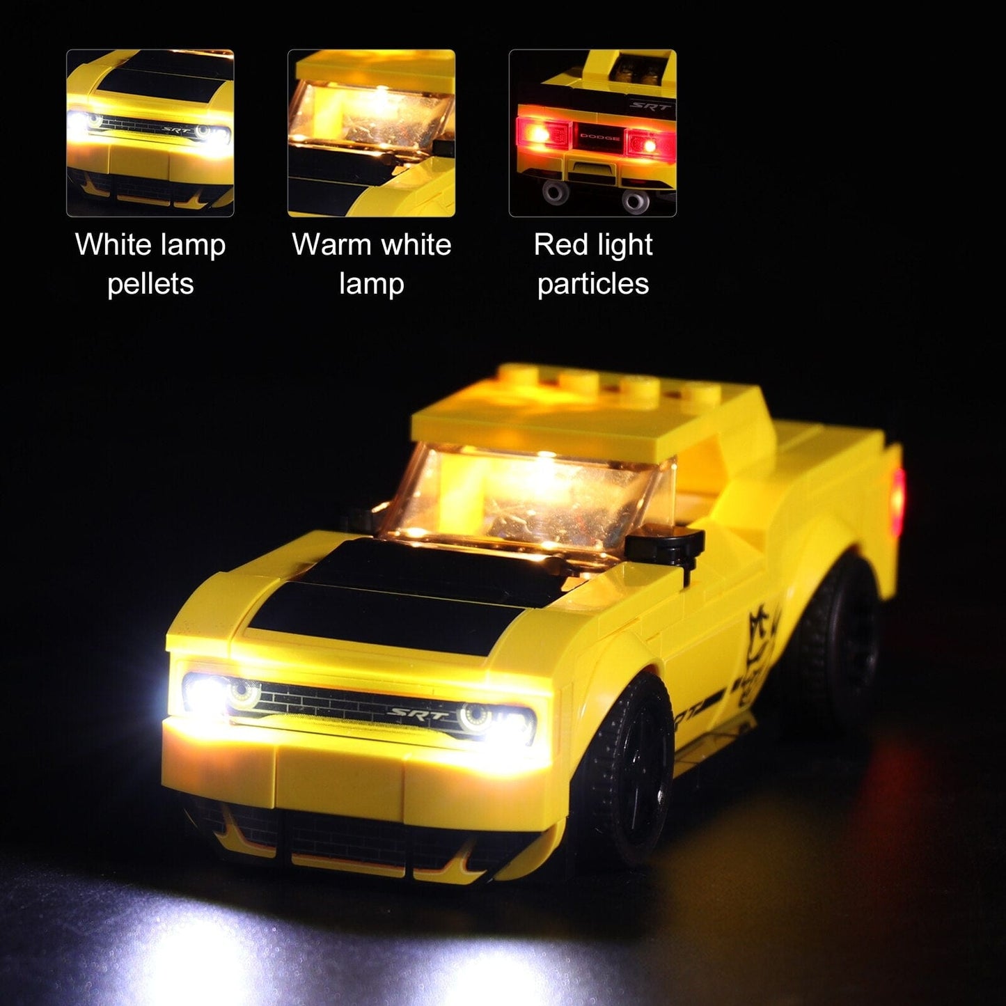 Light Kit for Dodge Challenger SRT Demon Charger R/T 75893 - DelsBricks Toys & CollectiblesLed Light Kit for LegoDelsBricks Toys & CollectiblesZENE
