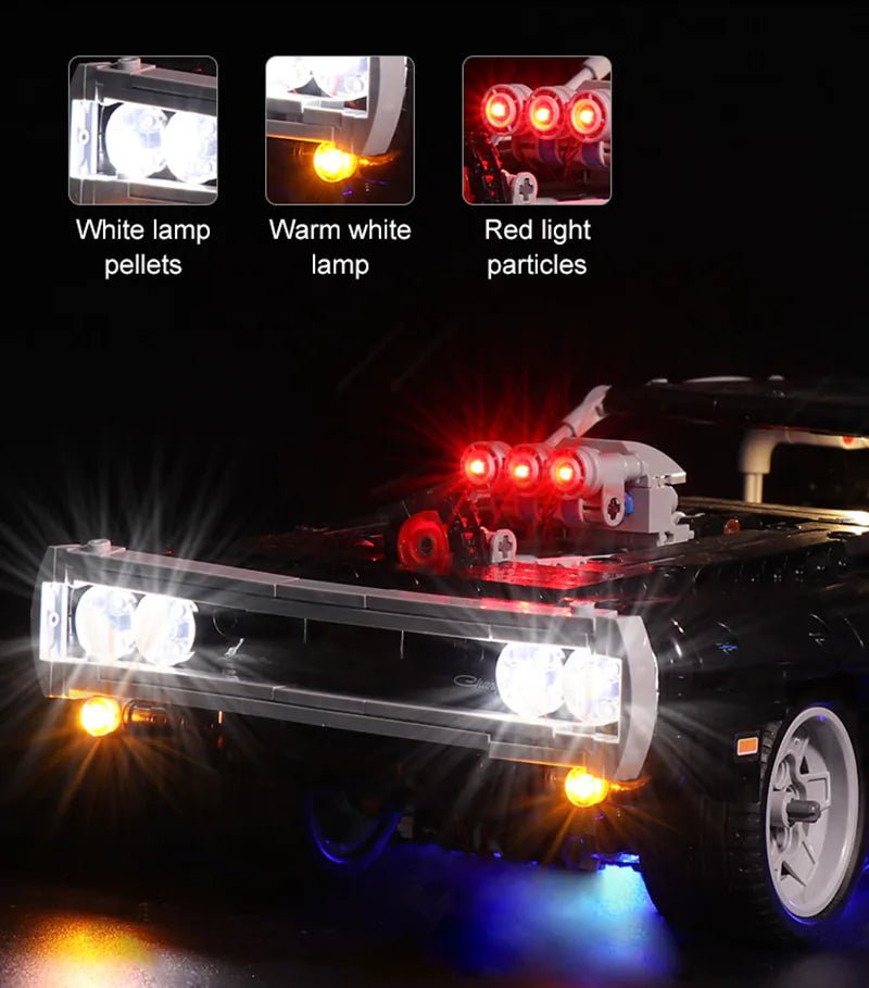 Light Kit for Dom's Dodge Charger 42111 - DelsBricks Toys & CollectiblesLed Light Kit for LegoDelsBricks Toys & CollectiblesZENE