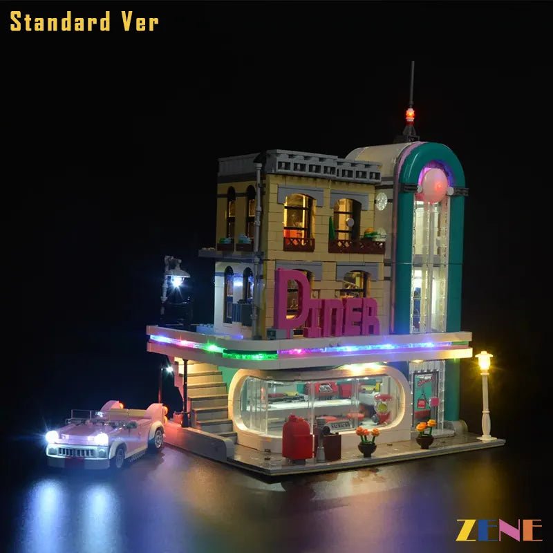 Light Kit for Downtown Diner 10260 - DelsBricks Toys & CollectiblesLed Light Kit for LegoDelsBricks Toys & CollectiblesZENE