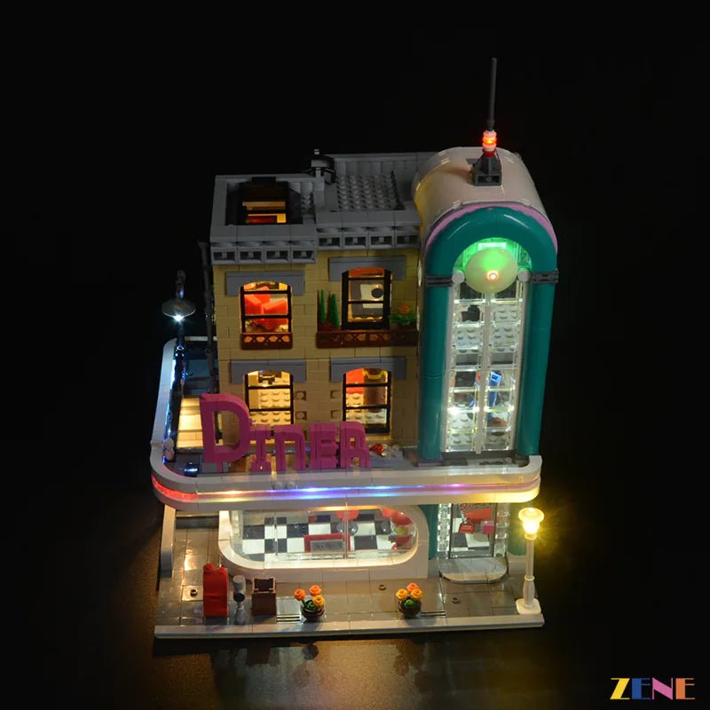 Light Kit for Downtown Diner 10260 - DelsBricks Toys & CollectiblesLed Light Kit for LegoDelsBricks Toys & CollectiblesZENE