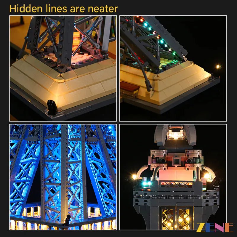 Light Kit for Eiffel Tower 10307 Multi Color - DelsBricks Toys & CollectiblesLed Light Kit for LegoDelsBricks Toys & CollectiblesZENE