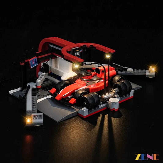 Light Kit for F1 Pit Stop & Pit Crew with Ferrari Car 60443 - DelsBricks Toys & CollectiblesLed Light Kit for LEGO ZENE20DelsBricks Toys & CollectiblesZENE